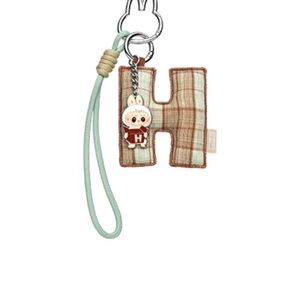 Monsters Pin for Love Plaid 'H' Keychain with Character Charm